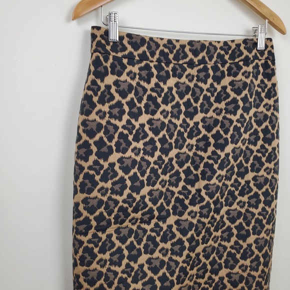 TALBOTS | LEOPARD ANIMAL PRINT TEXTURED CAREER PENCIL SKIRT WOMEN'S SIZE 6 - Picture 5 of 15